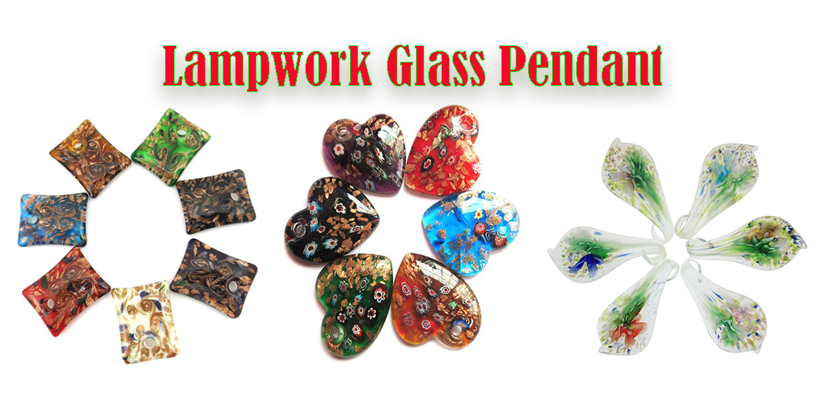 Lampwork glass pendants